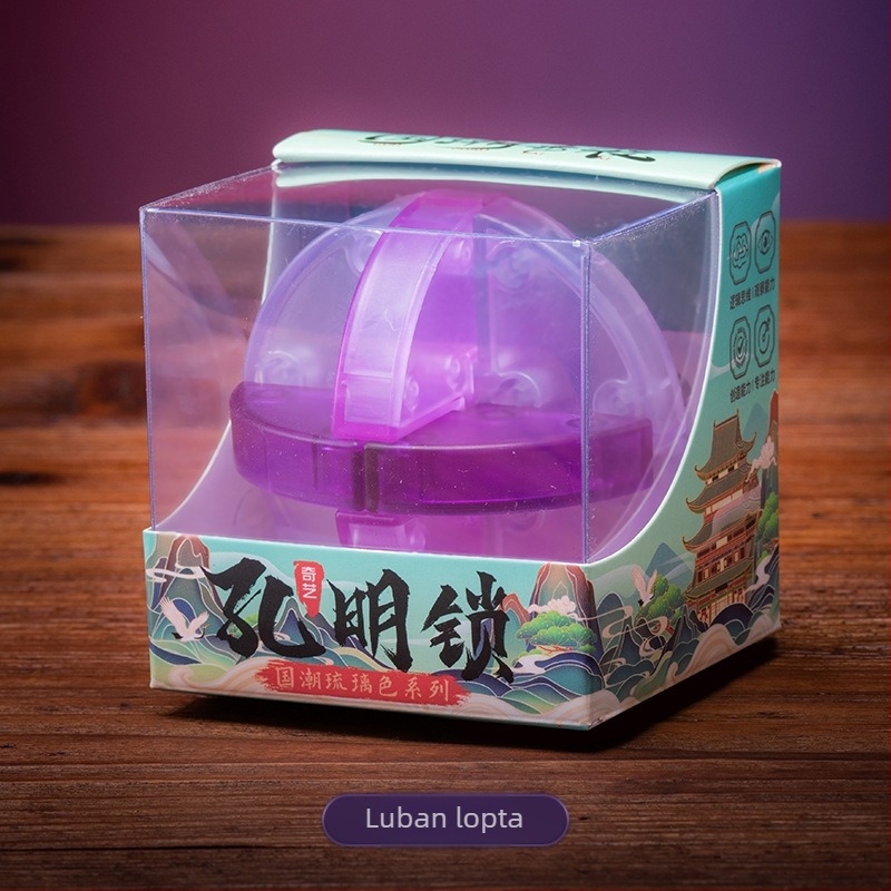 Kongming Lock/Luban Lock puzzle kuglica – Edukativna igra, plastika, 154 specifikacija, pakiranje u kutiji, OEM logotip