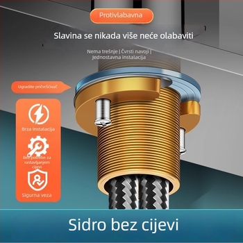 Držač za slavinu s maticom protiv labavljenja — osnovni komplet za pričvršćivanje sudopera, materijal mesing/željezo/silikon, moderni minimalistički stil, Mingxuan