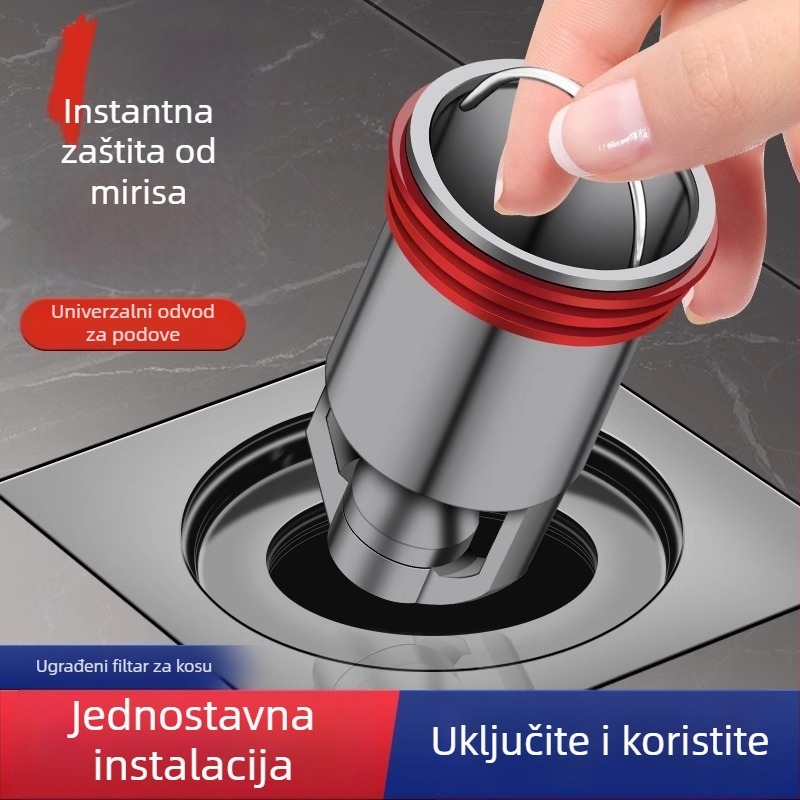 Dezodor za podni odvod – unutarnje jezgro, poklop odvodnog kanala u kupaonici, univerzalno produženje; Materijal: lokalni bakar; Marka: Riverside; Stil: moderni minimalistički
