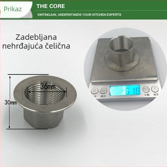 Matica protiv popuštanja za odvod keramičkog umivaonika, mesing, moderan stil