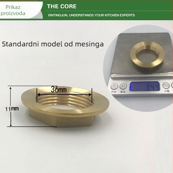 Matica protiv popuštanja za odvod keramičkog umivaonika, mesing, moderan stil