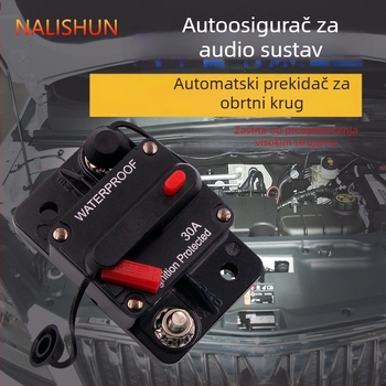 Napajanje za automobilsku audio opremu s držačem osigurača i prekidačem, visoka snaga, automatski prekidač