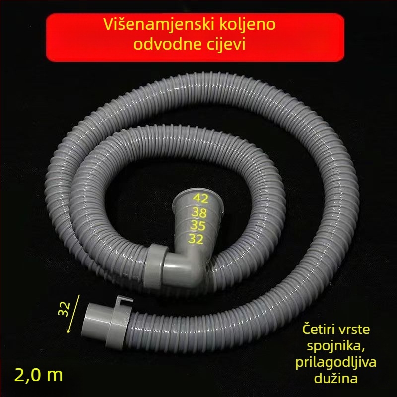 Cijev za odvod perilice – univerzalni produžni nastavak, dizajn protiv mirisa, ABS plast, mogućnost prilagodbe