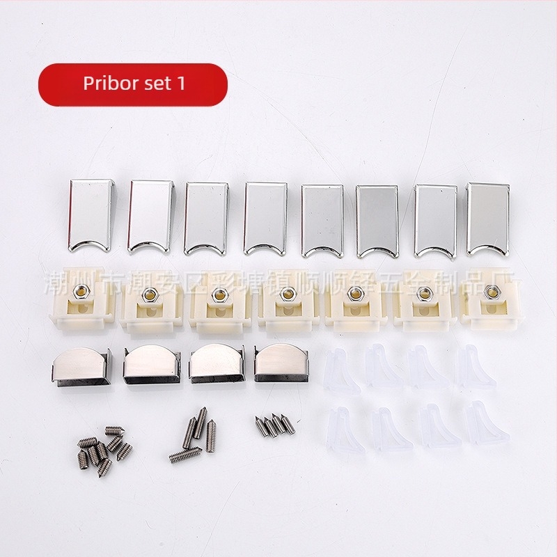 Bakreni kotači za staklena vrata tuš kabine, gornji i donji kotač, kružni luk dizajn, dvostruki valjak