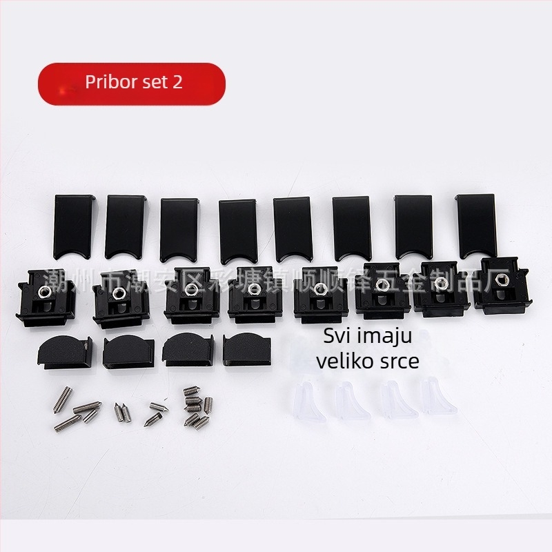 Bakreni kotači za staklena vrata tuš kabine, gornji i donji kotač, kružni luk dizajn, dvostruki valjak