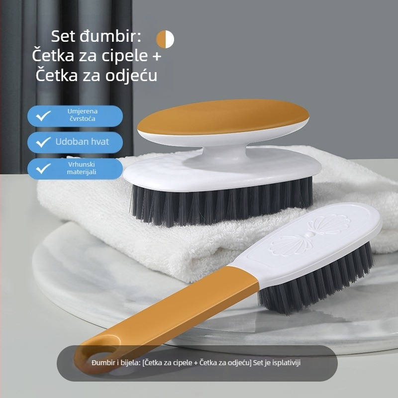 Set četki za pranje rublja za kućnu upotrebu, s fleksibilnim dlačicama, duga drška, nježno prema površinama, višestruka namjena