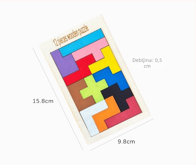 Drveni puzzle za otključavanje – edukativna igračka za djecu 4–6 godina, brend Qiyi