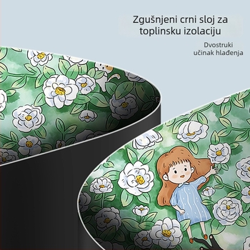Bodini sklopivi dječji kišobran, ručno otvaranje, karikatura vinil navlaka, poliester materijal, UPF > 50, 8 krakova, težina 320 g