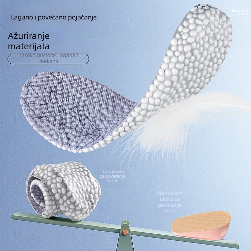 Ulošci za povećanje visine - platno, potpuno podstavljeni, nevidljivi, prozračni
