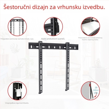 Zidni nosač televizora, model B333, hladno valjani čelik, 1 kg, New Vision Beauty