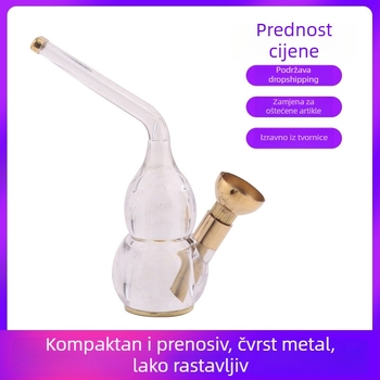 Prijenosna plastična mini nargila s dvostrukim bakrenim posudom, ponovno upotrebljivo