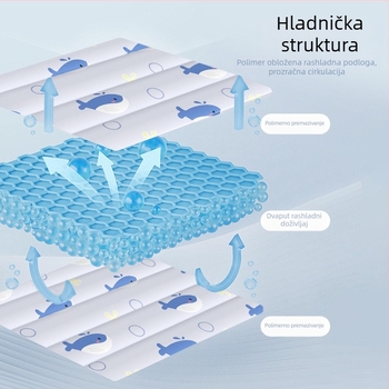 Ledena podloga za madrac s gelom i punjenjem ledenih kristala, Cool Breeze stil, prilagodljivo, prevencija pregrijavanja