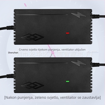 LiFePO4 punjač baterija, 14,6V 10A, za 4-serijski paket, konstantan napon i konstantna struja