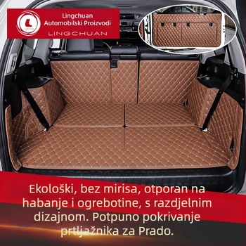 Podna prostirka prtljažnika Toyota Prado s potpunim pokrovom — kompatibilna s modelima 2010–2021, za interijer s 5 ili 7 sjedišta, XPE pjena, Otai marka.