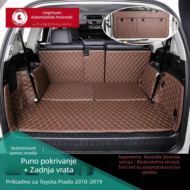 Podna prostirka prtljažnika Toyota Prado s potpunim pokrovom — kompatibilna s modelima 2010–2021, za interijer s 5 ili 7 sjedišta, XPE pjena, Otai marka.