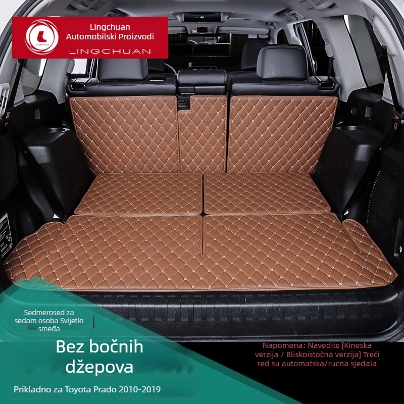 Podna prostirka prtljažnika Toyota Prado s potpunim pokrovom — kompatibilna s modelima 2010–2021, za interijer s 5 ili 7 sjedišta, XPE pjena, Otai marka.