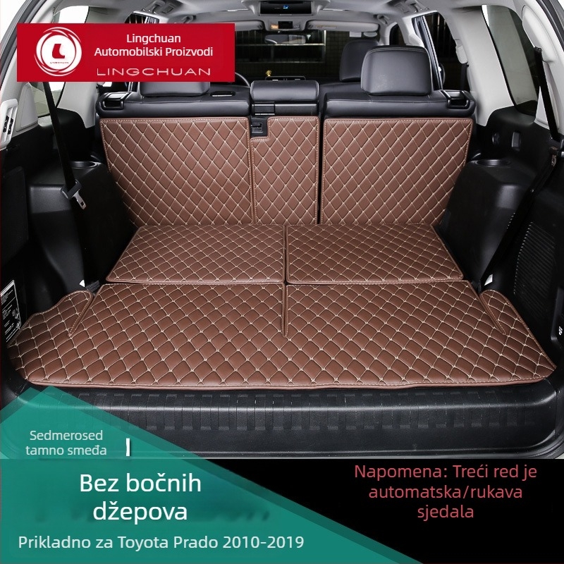 Podna prostirka prtljažnika Toyota Prado s potpunim pokrovom — kompatibilna s modelima 2010–2021, za interijer s 5 ili 7 sjedišta, XPE pjena, Otai marka.