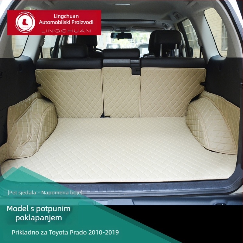 Podna prostirka prtljažnika Toyota Prado s potpunim pokrovom — kompatibilna s modelima 2010–2021, za interijer s 5 ili 7 sjedišta, XPE pjena, Otai marka.