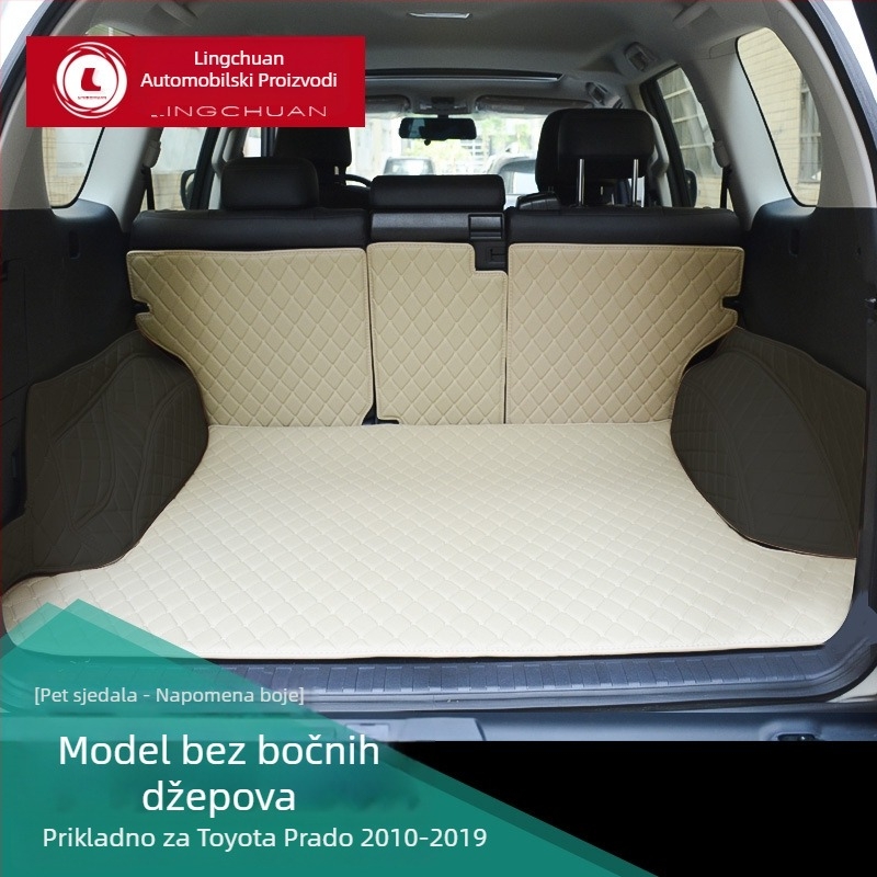 Podna prostirka prtljažnika Toyota Prado s potpunim pokrovom — kompatibilna s modelima 2010–2021, za interijer s 5 ili 7 sjedišta, XPE pjena, Otai marka.