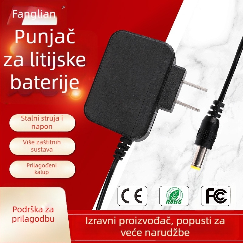 Punjač za litijsku bateriju 18650, CC-CV režim, izlaz 4.2V 1A, ulaz 110-240V