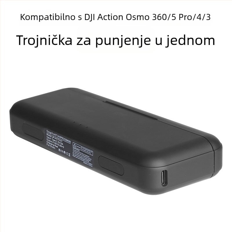 Act5 troportni stolni punjač s Type-C za baterije DJI Action 3/4/5 Pro/6 Osmo Action