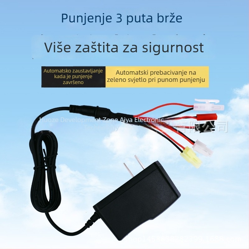 Inteligentno punjač za RC baterije Ni-MH/Ni-Cd, 5 utora, 2.4-12V, ulaz 100-240V, izlaz 2-4S 700mAh; 7-10S 400mAh, struja punjenja 400-700mA