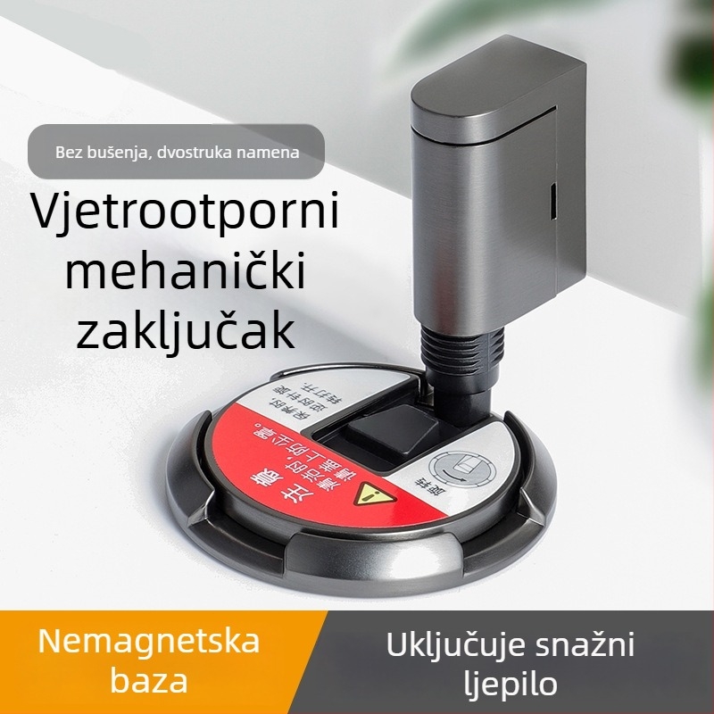 Podnožno montiran nemagnetni držač vrata za staklena vrata, model 87006, cinkova legura, skrivena konstrukcija, automatsko upravljanje