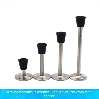 Nerđajući čelični gornji stopper za vrata, zidni montažni, produženi dizajn, model 200816