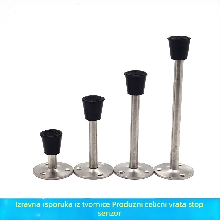 Nerđajući čelični gornji stopper za vrata, zidni montažni, produženi dizajn, model 200816