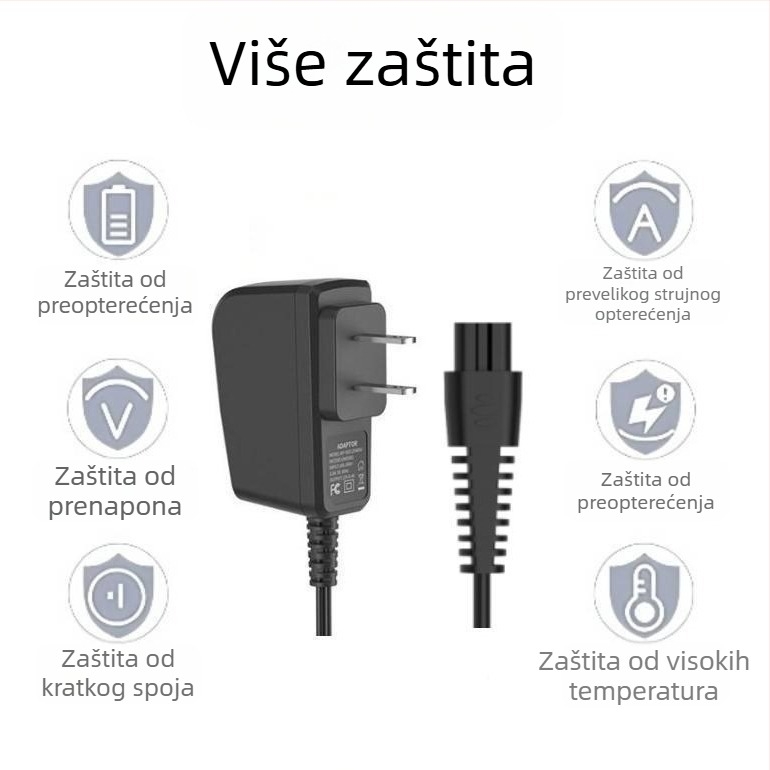 Napajanje adapter 14.4V za Bissell 2390/2390A i druge ručne bežične usisavače; Ulaz 100-240V 50-60Hz, Izlaz 5-23V 0.3A, FCC, Serija 06001, Kompatibilno s baterijom