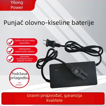 Punjač baterija za električno vozilo – Yilong, izlaz 24V DC, ulaz 110–240V AC, 50/60 Hz