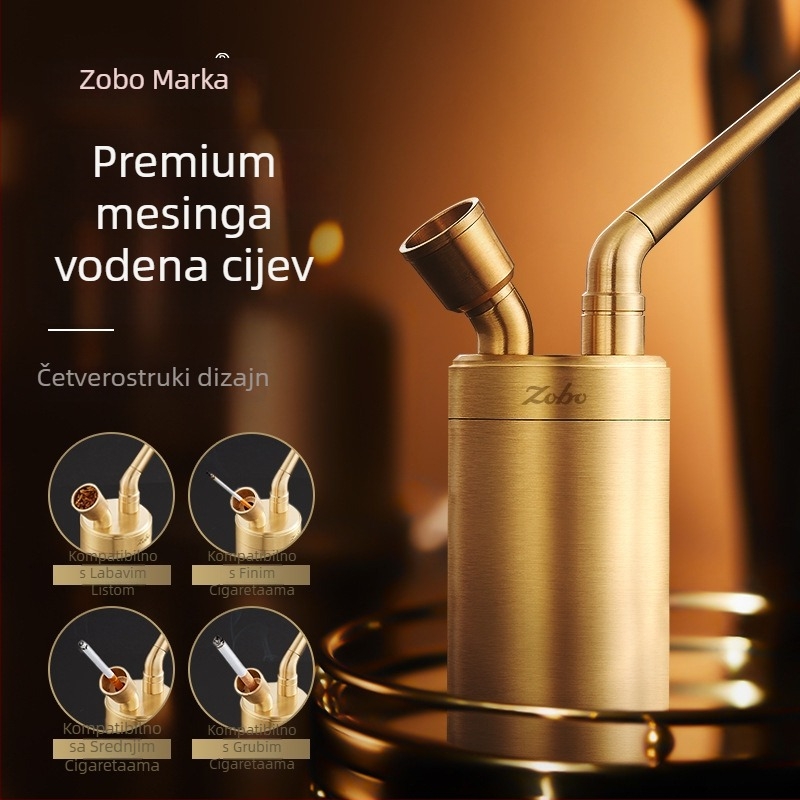 Hookah cijev od metala s dvostrukim filterom, Zobo Zb-558-1, moderan minimalistički dizajn