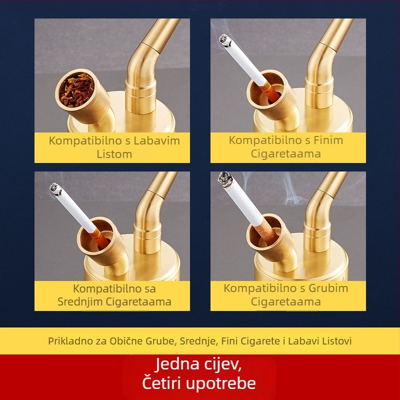 Hookah cijev od metala s dvostrukim filterom, Zobo Zb-558-1, moderan minimalistički dizajn