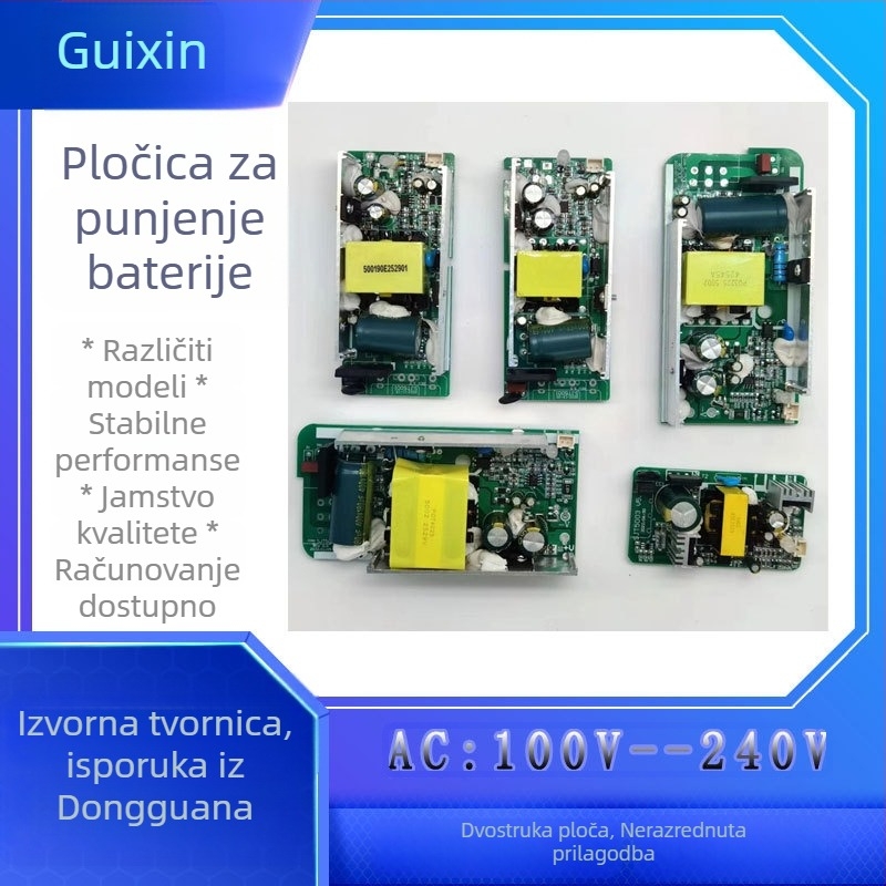 PCB punjač za baterije LiFePO4 i olovno-kiselinske baterije, 24W, ulaz 100-240V AC, izlaz 4.2V 3A, CE/FCC/RoHS