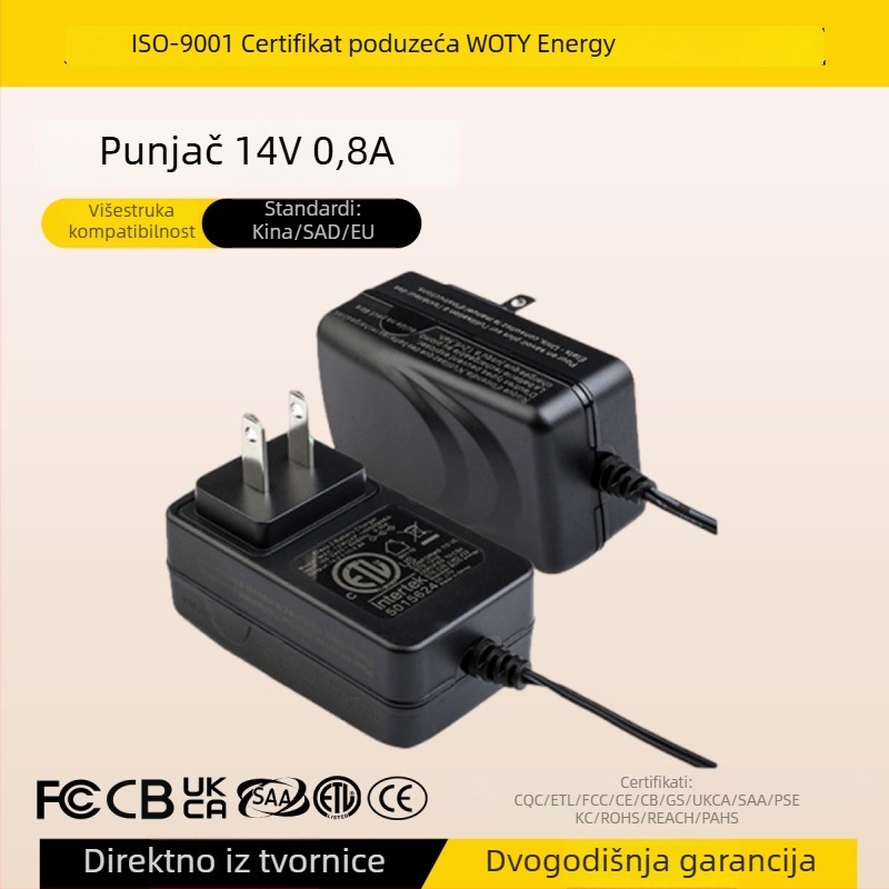 Punjač za olovo-kiselinske baterije i alatni adapter za litijske baterije, ulaz 100-240V, CE, serija WEC-12W, Wotai Energy