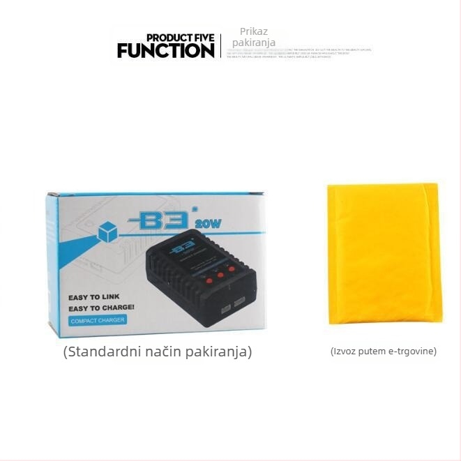 B3 balansni punjač litijeve baterije za model aviona s fiksnim krilom, ulaz 110-240V, izlaz 1600mA, struja punjenja 1600mA