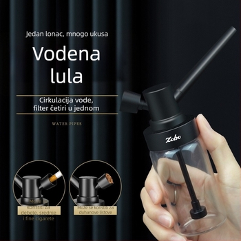 Hookah pipe, prijenosni dizajn tri-u-jednom, metalna konstrukcija, Zobo ZB-552 (kompletan skup dodataka)