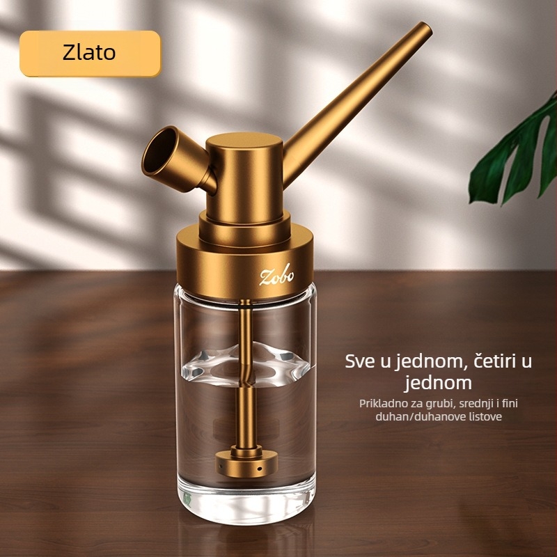 Hookah pipe, prijenosni dizajn tri-u-jednom, metalna konstrukcija, Zobo ZB-552 (kompletan skup dodataka)
