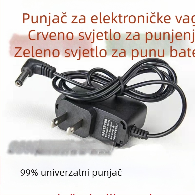 Punjač za elektronsku vagu, okrugli konektor, 4–6V, univerzalan, za Li-ion bateriju