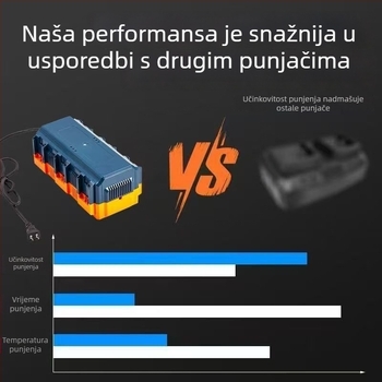 Četverostruki brzo punjač za litijske baterije — izlaz 1 na 4, pametni A3 utikač