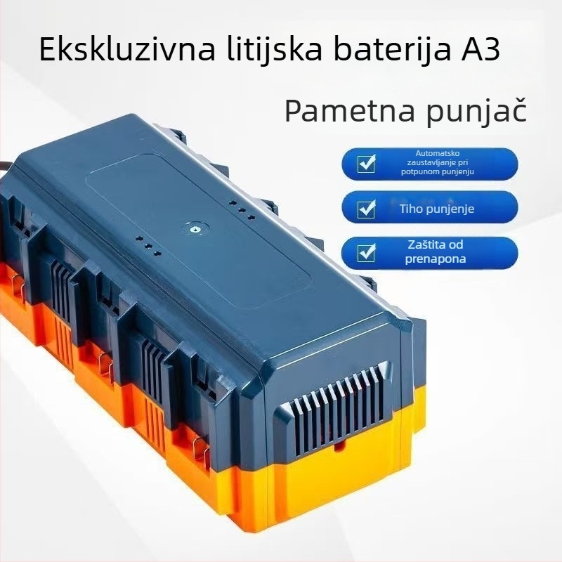 Četverostruki brzo punjač za litijske baterije — izlaz 1 na 4, pametni A3 utikač
