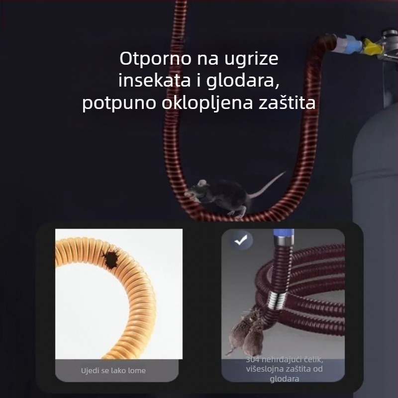 Visokotlačni plinski vodovod od 304 nerđajućeg čelika, Watermark certifikat, bez prilagodbi, stil: novi kineski stil