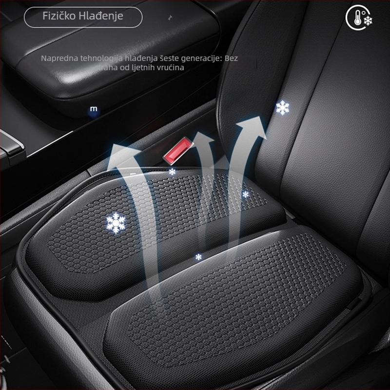 Hladni jastuk za auto s gelom u ćelijskoj strukturi, ventilacija, sve sezone, TPE površina, punjenje od sintetičkih vlakana