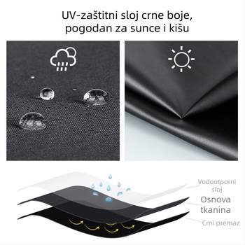 Dječji kišobran s tri dijela, aluminijski okvir s 8 krakova, tkanina 210T, UV zaštita UPF50+, ručno otvaranje