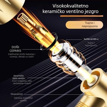 Uglovni ventil za toplu i hladnu vodu, distribucijski ventil, model 1, nehrđajući čelik, bez marke, novi kineski stil