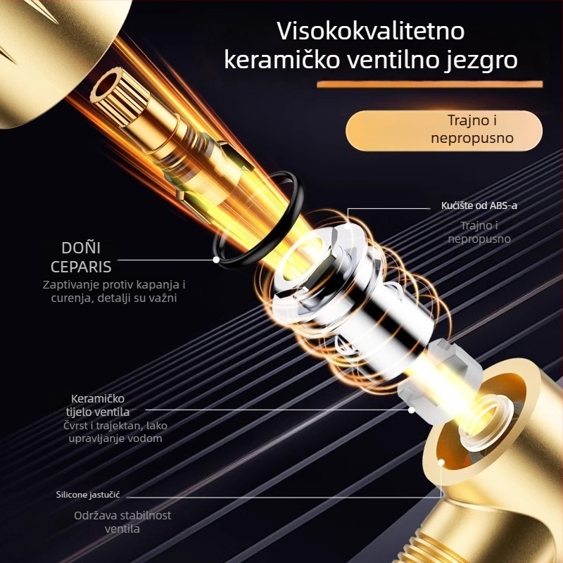 Uglovni ventil za toplu i hladnu vodu, distribucijski ventil, model 1, nehrđajući čelik, bez marke, novi kineski stil