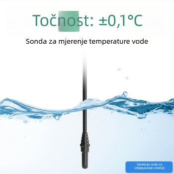 Voden termometar od PC kućišta; mjeri temperaturu vode; tip sonde za ulaz; točnost ±0,1°C