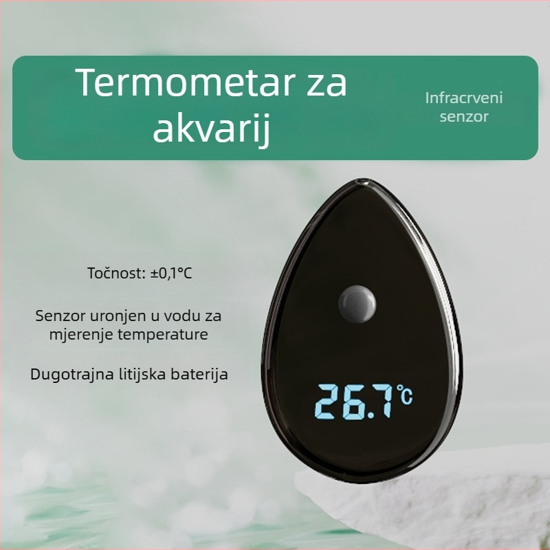 Voden termometar od PC kućišta; mjeri temperaturu vode; tip sonde za ulaz; točnost ±0,1°C