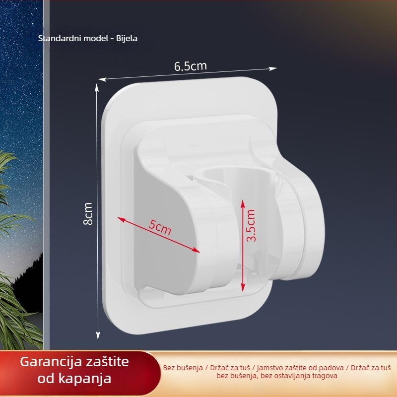 Držač za tuš od nehrđajućeg čelika – bez bušenja, bez tragova, prilagodljiv