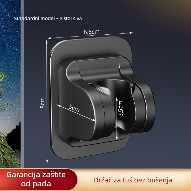 Držač za tuš od nehrđajućeg čelika – bez bušenja, bez tragova, prilagodljiv